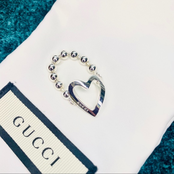 Gucci Toggle Heart Ring sz 6 NWT - Picture 11 of 12